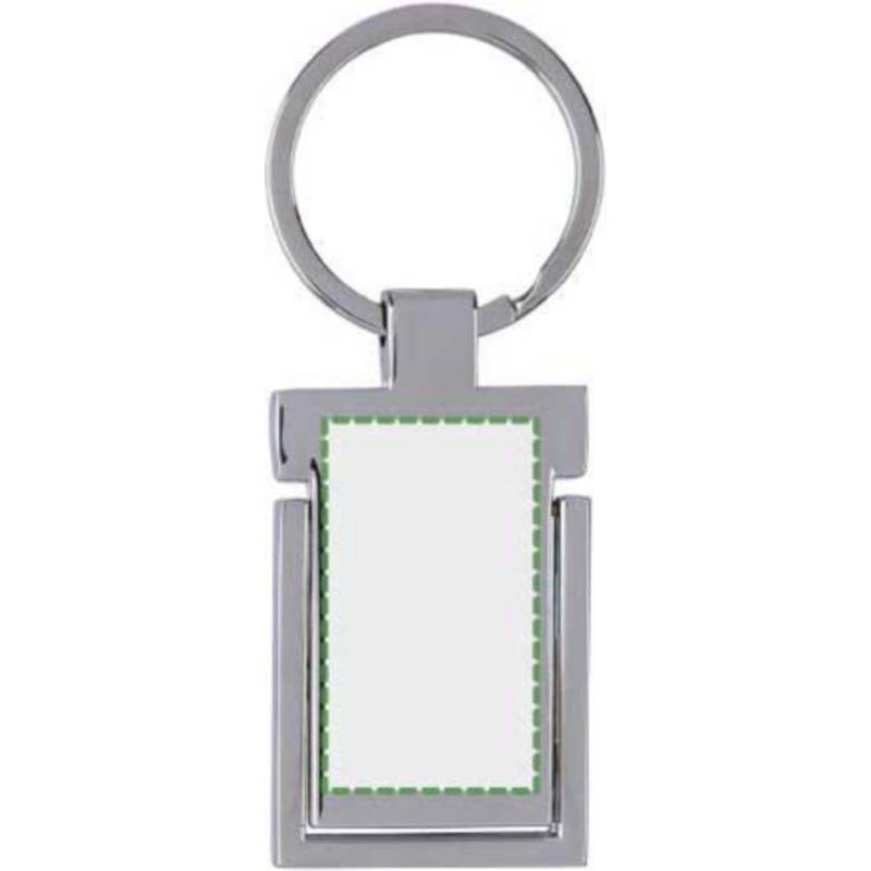 Klíčenka ze zinkové slitiny Colin, šedá stříbrná Klíčenka ze zinkové slitiny Colin, šedá stříbrná