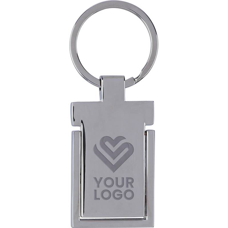 Klíčenka ze zinkové slitiny Colin, šedá stříbrná Klíčenka ze zinkové slitiny Colin, šedá stříbrná