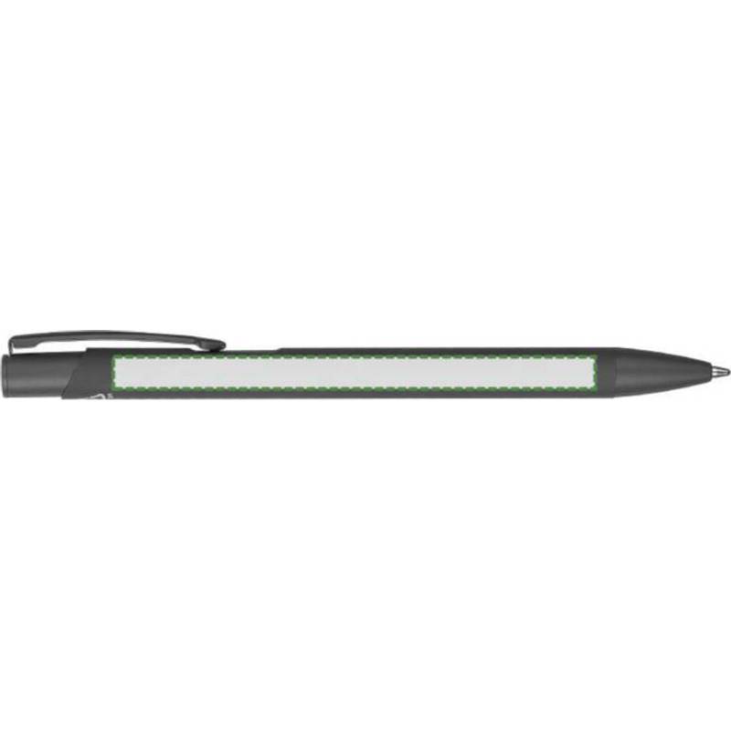 Guľôčkové pero z recyklovaného hliníka Gladys, čierna Guľôčkové pero z recyklovaného hliníka Gladys, čierna