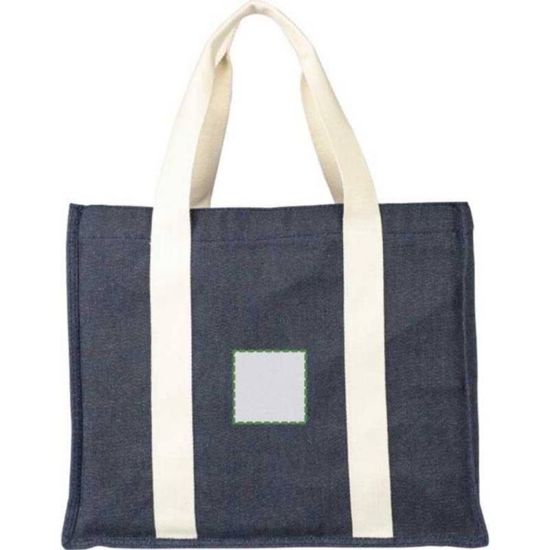 Denimová nákupní taška (280 gsm) Gretchen, modrá Denimová nákupní taška (280 gsm) Gretchen, modrá