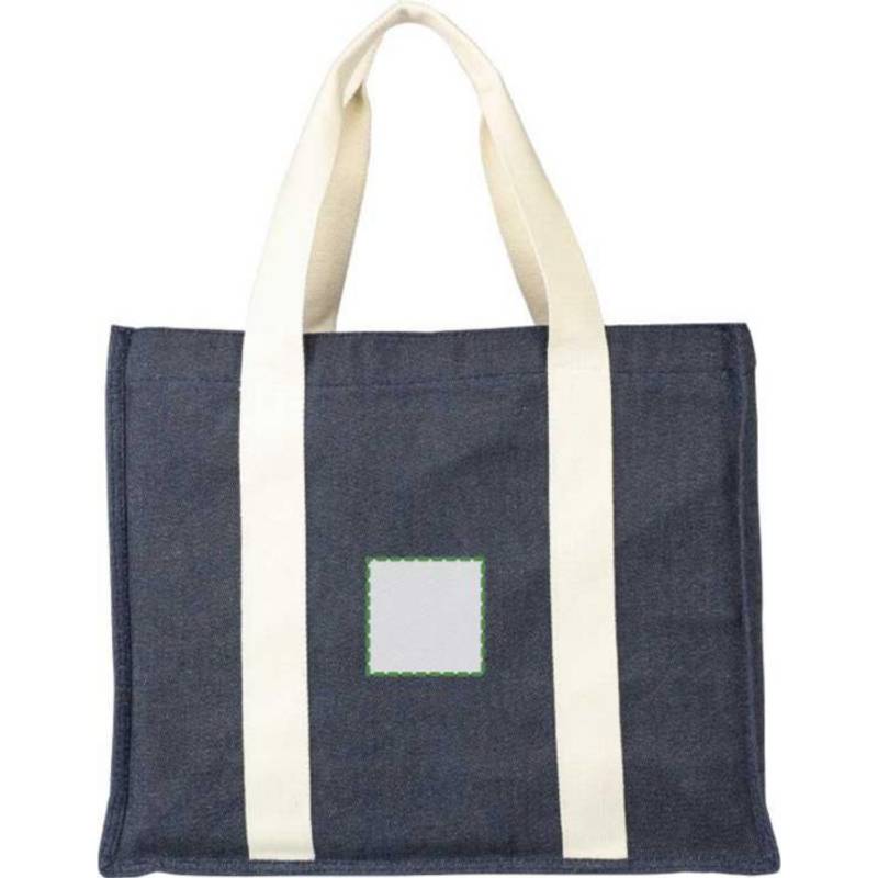 Denimová nákupní taška (280 gsm) Gretchen, modrá Denimová nákupní taška (280 gsm) Gretchen, modrá