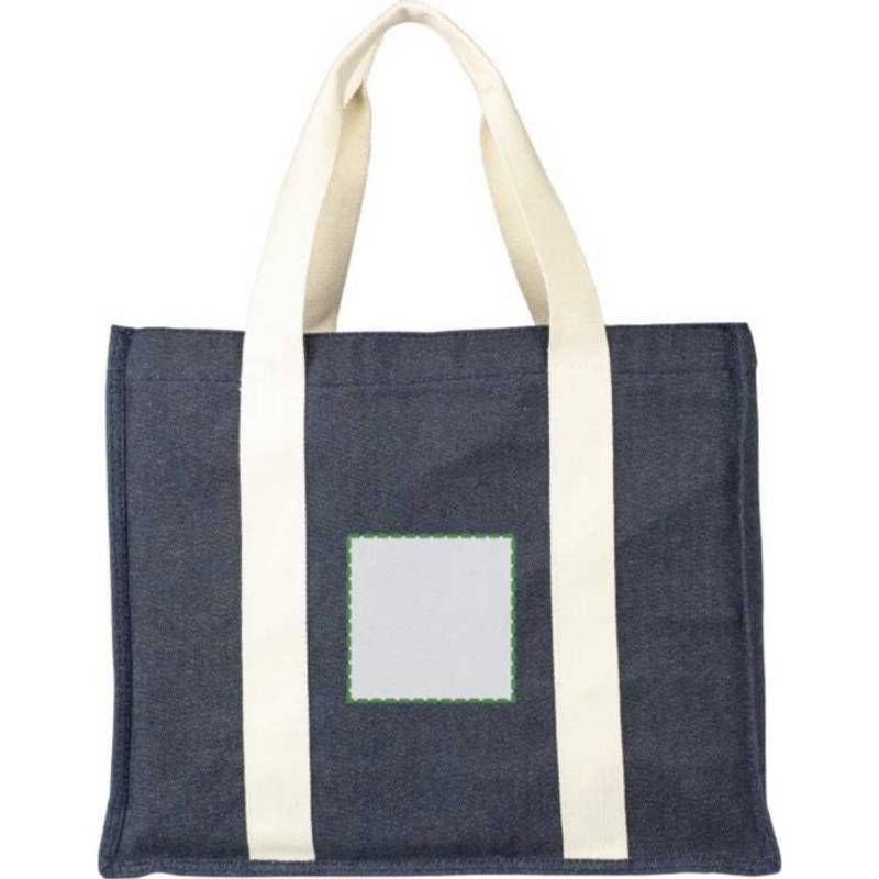 Denimová nákupní taška (280 gsm) Gretchen, modrá Denimová nákupní taška (280 gsm) Gretchen, modrá