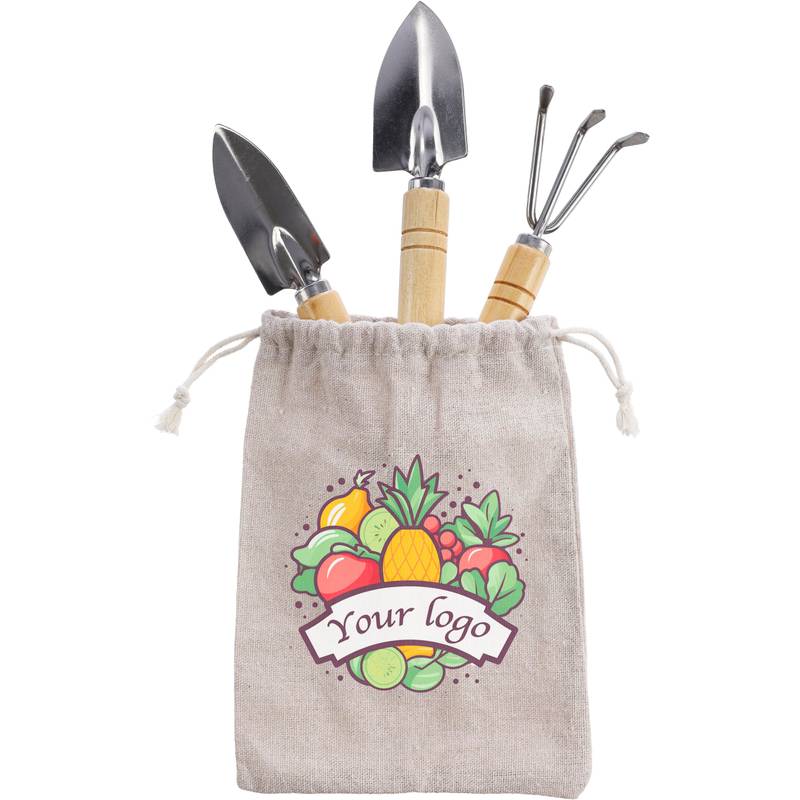 Dřevěná sada zahradního nářadí Jeanette, hnědá khaki Dřevěná sada zahradního nářadí Jeanette, hnědá khaki