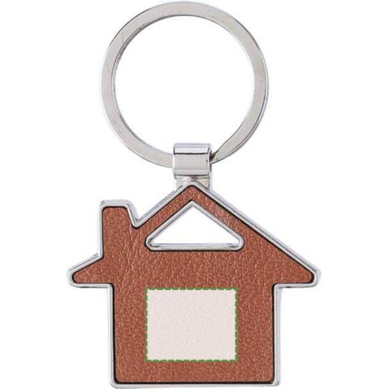 Recyklovaná kožená kľúčenka Jim, hnedá Recyklovaná kožená kľúčenka Jim, hnedá