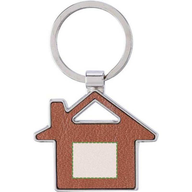 Recyklovaná kožená kľúčenka Jim, hnedá Recyklovaná kožená kľúčenka Jim, hnedá