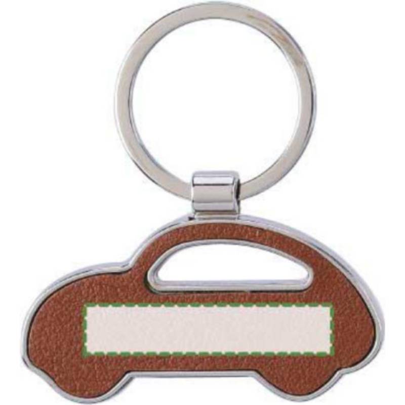 Recyklovaná kožená kľúčenka Joan, hnedá Recyklovaná kožená kľúčenka Joan, hnedá