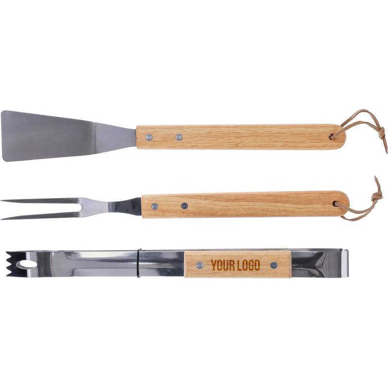 Nerezový grilovací set Kaitlyn, hnědá Nerezový grilovací set Kaitlyn, hnědá