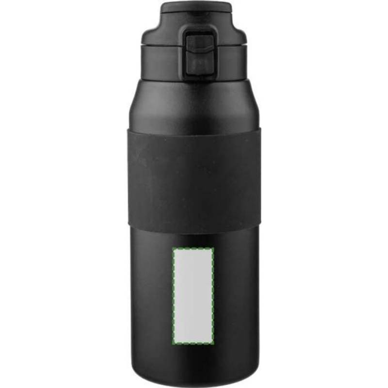 Nerezová dvojstenná fľaša na pitie Katie 800 ml, čierna Nerezová dvojstenná fľaša na pitie Katie 800 ml, čierna