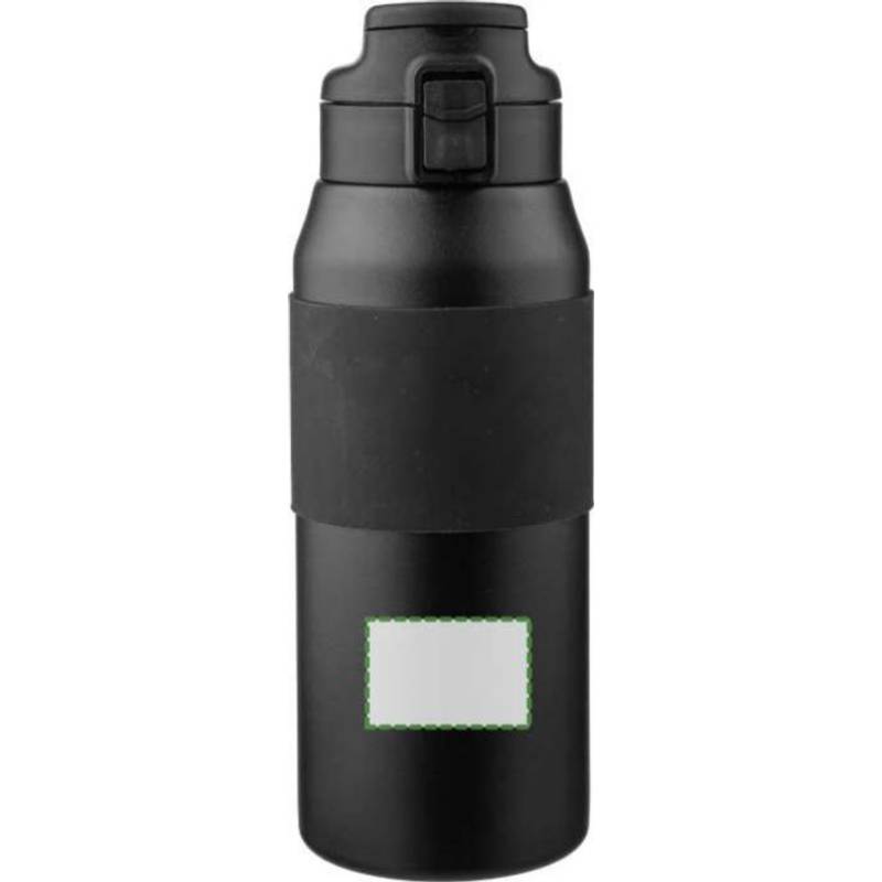 Nerezová dvojstenná fľaša na pitie Katie 800 ml, čierna Nerezová dvojstenná fľaša na pitie Katie 800 ml, čierna