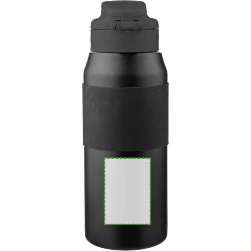 Nerezová dvojstenná fľaša na pitie Katie 800 ml, čierna Nerezová dvojstenná fľaša na pitie Katie 800 ml, čierna