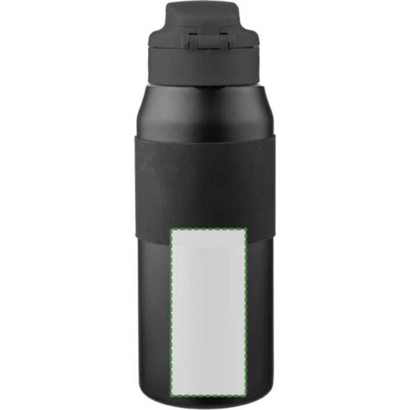 Nerezová dvojstenná fľaša na pitie Katie 800 ml, čierna Nerezová dvojstenná fľaša na pitie Katie 800 ml, čierna