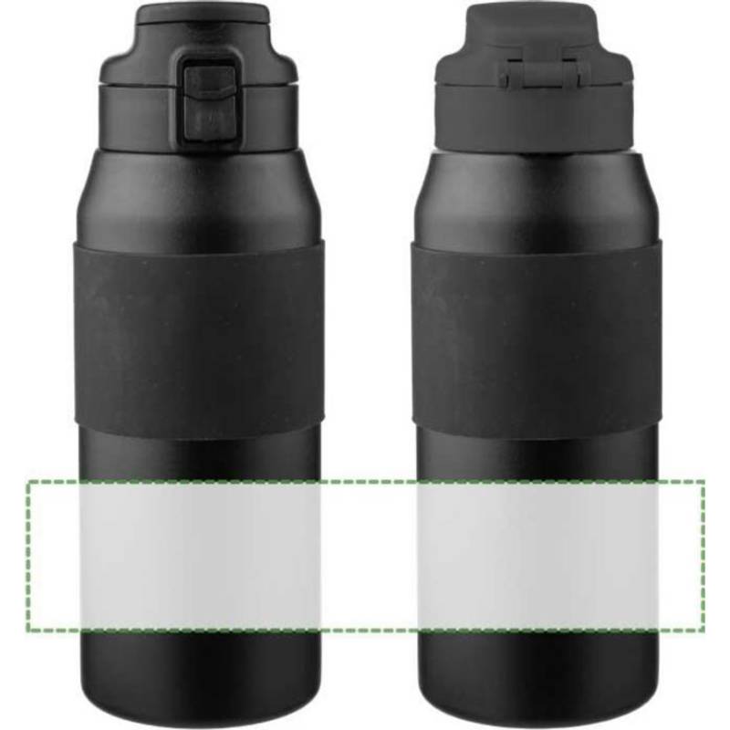 Nerezová dvojstenná fľaša na pitie Katie 800 ml, čierna Nerezová dvojstenná fľaša na pitie Katie 800 ml, čierna