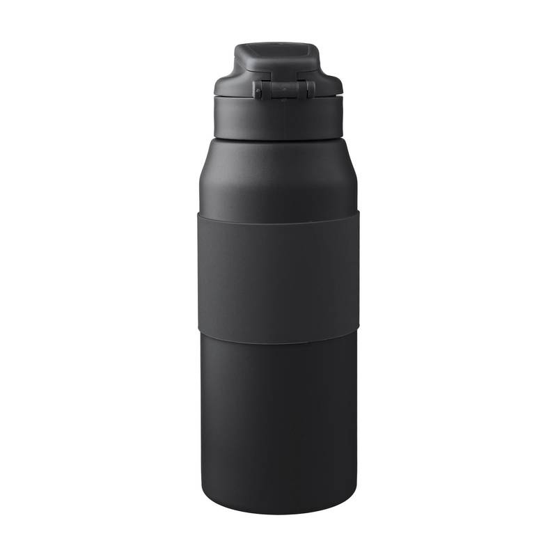 Nerezová dvojstenná fľaša na pitie Katie 800 ml, čierna Nerezová dvojstenná fľaša na pitie Katie 800 ml, čierna