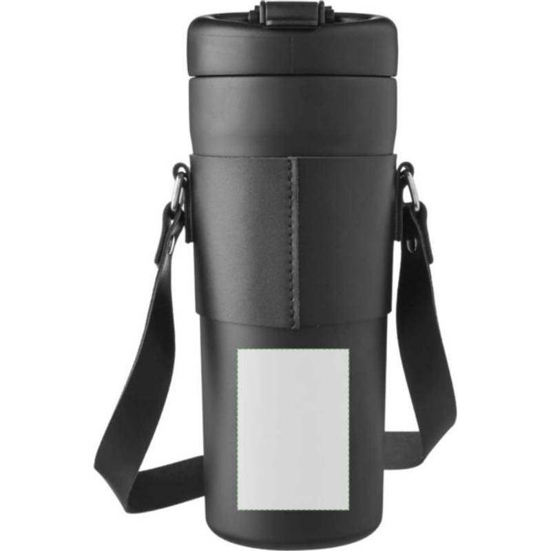 Nerezová dvojplášťová fľaša na pitie 730 ml Kelvin, čierna Nerezová dvojplášťová fľaša na pitie 730 ml Kelvin, čierna