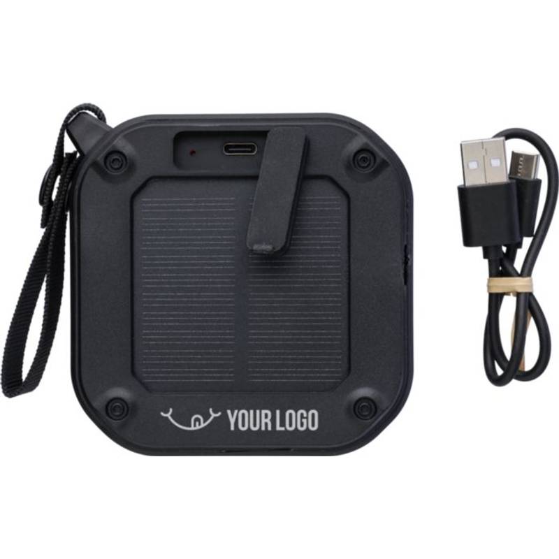 Recyklovaný ABS vonkajší reproduktor Lois, čierna Recyklovaný ABS vonkajší reproduktor Lois, čierna