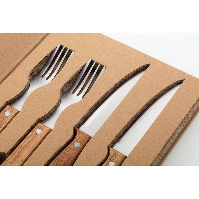 Tomahawk sada steakových příborů, hnědá přírodní Tomahawk sada steakových příborů, hnědá přírodní