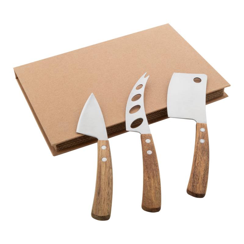 Fontina sada nožov na syr, hnedá natural Fontina sada nožov na syr, hnedá natural