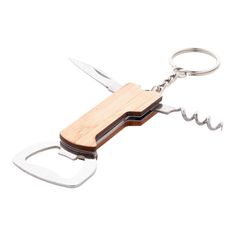 Sukubo Mini přívěšek na klíče s otvírák na láhve, hnědá přírodní Sukubo Mini přívěšek na klíče s otvírák na láhve, hnědá přírodní