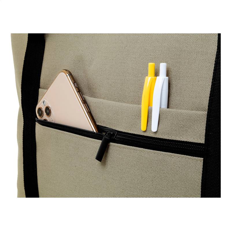 Rebyss Travel cestovní taška z recyklované plátno, hnědá přírodní Rebyss Travel cestovní taška z recyklované plátno, hnědá přírodní