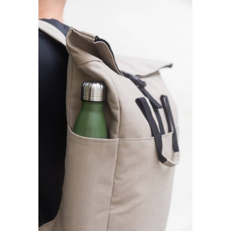 Rebyss Roll batoh z recyklovaného plátna, hnedá natural Rebyss Roll batoh z recyklovaného plátna, hnedá natural