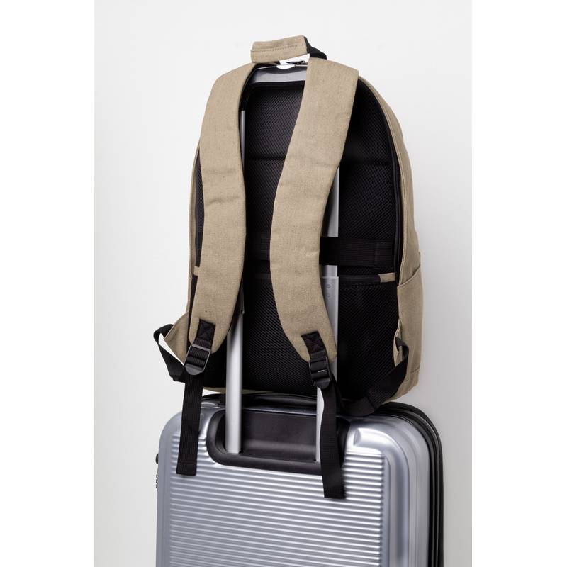 Rebyss Back batoh z recyklovaného plátna, hnedá natural Rebyss Back batoh z recyklovaného plátna, hnedá natural