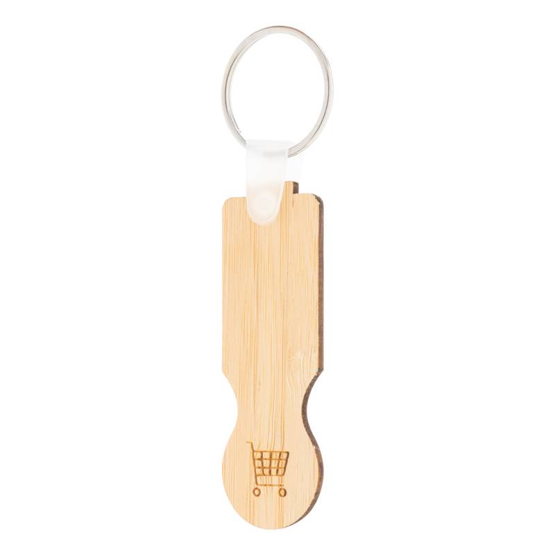 BooCart přívěsek na klíče do nákupního vozíku, hnědá přírodní BooCart přívěsek na klíče do nákupního vozíku, hnědá přírodní