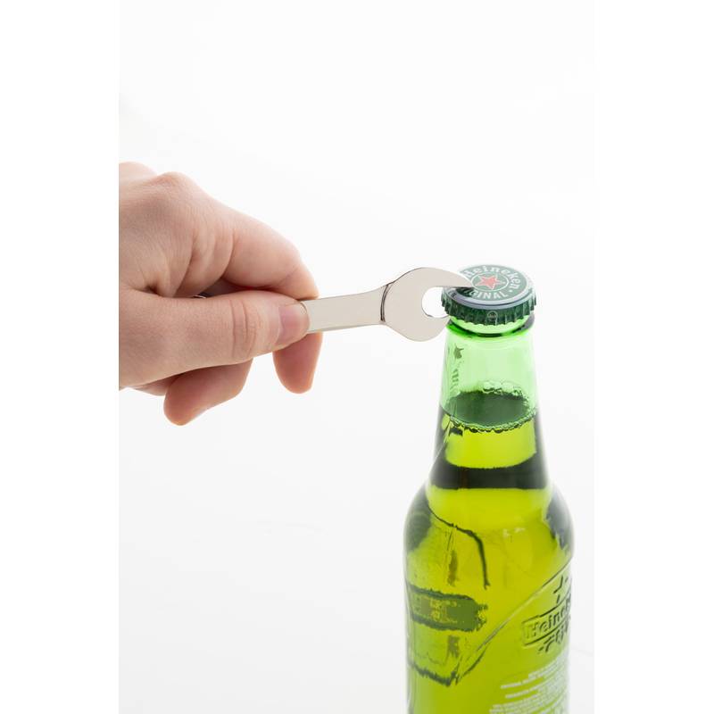 Fasten přívěšek na klíče s otvírákem na láhve, šedá stříbrná Fasten přívěšek na klíče s otvírákem na láhve, šedá stříbrná