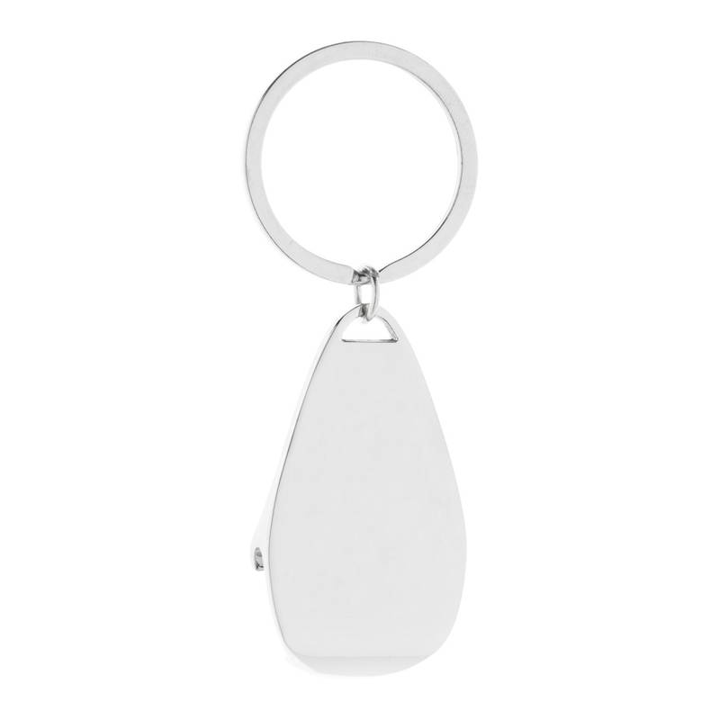 Kapka prívesok na kľúče s otváračom na fľaše, sivá strieborná Kapka prívesok na kľúče s otváračom na fľaše, sivá strieborná
