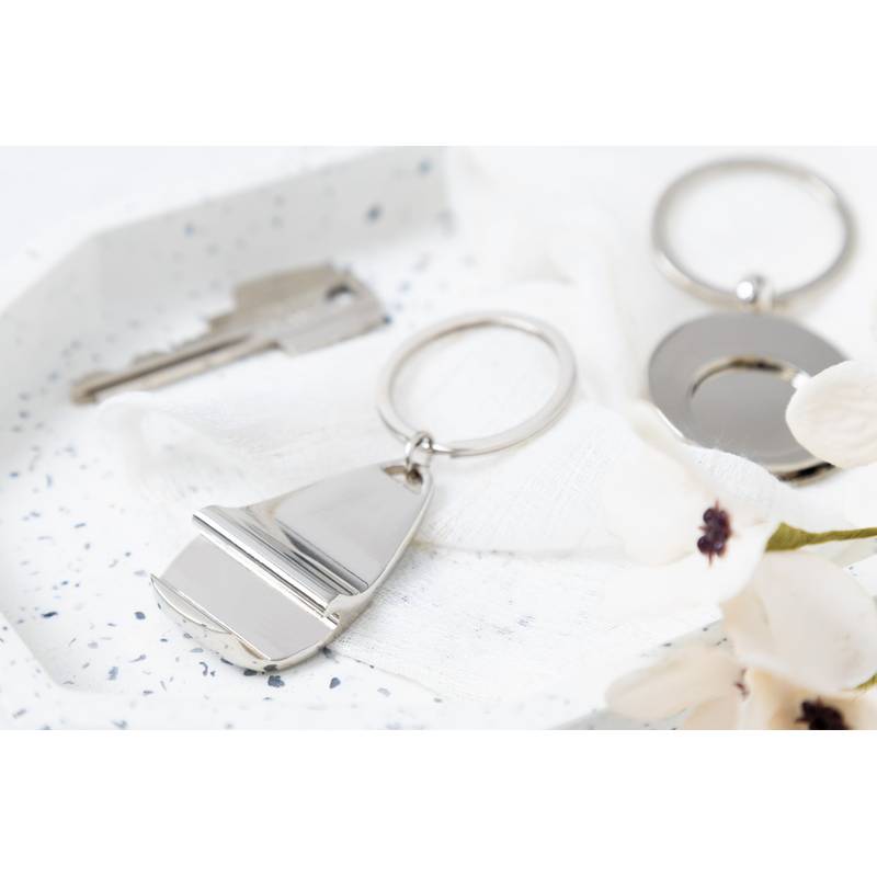 Kapka prívesok na kľúče s otváračom na fľaše, sivá strieborná Kapka prívesok na kľúče s otváračom na fľaše, sivá strieborná