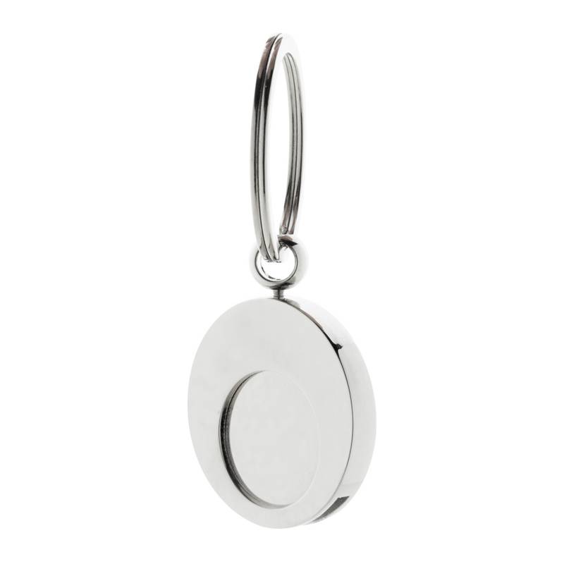 Cromo prívesok na kľúče do nákupného vozíka, sivá strieborná Cromo prívesok na kľúče do nákupného vozíka, sivá strieborná