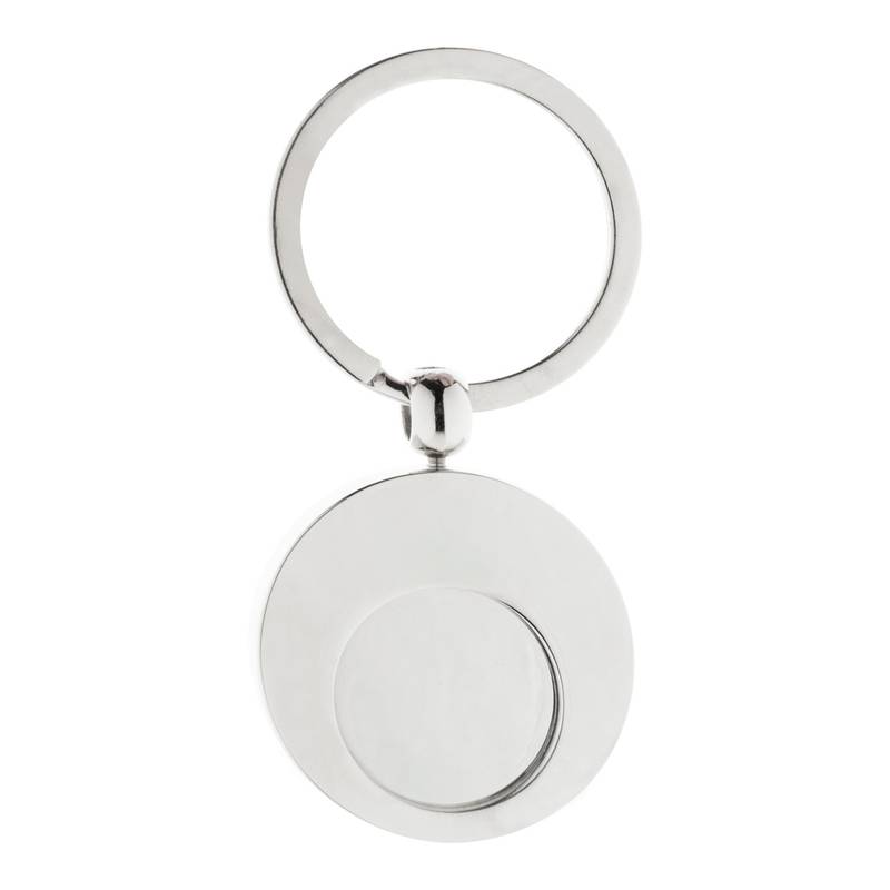 Cromo prívesok na kľúče do nákupného vozíka, sivá strieborná Cromo prívesok na kľúče do nákupného vozíka, sivá strieborná