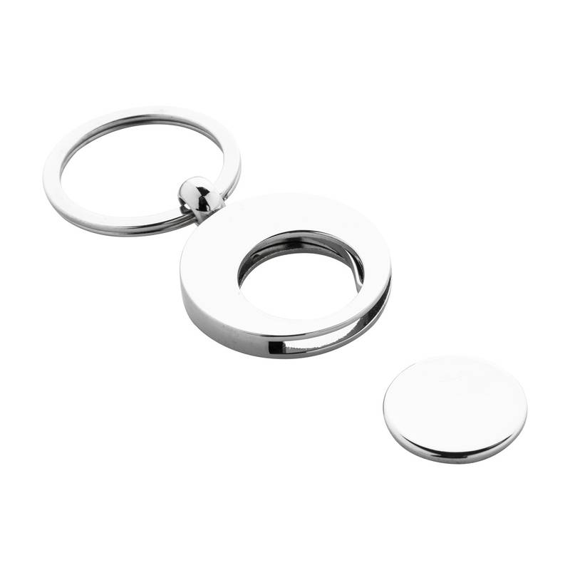 Cromo prívesok na kľúče do nákupného vozíka, sivá strieborná Cromo prívesok na kľúče do nákupného vozíka, sivá strieborná