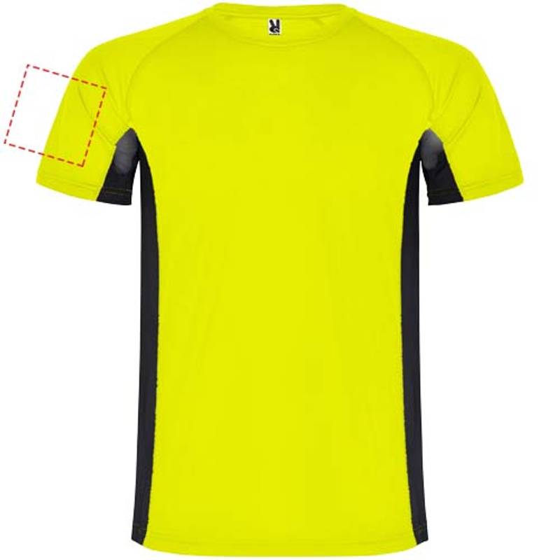 Shanghai Pánske športové tričko s krátkym rukávom, žltá fluor - čierna, S Shanghai Pánske športové tričko s krátkym rukávom, žltá fluor - čierna, S