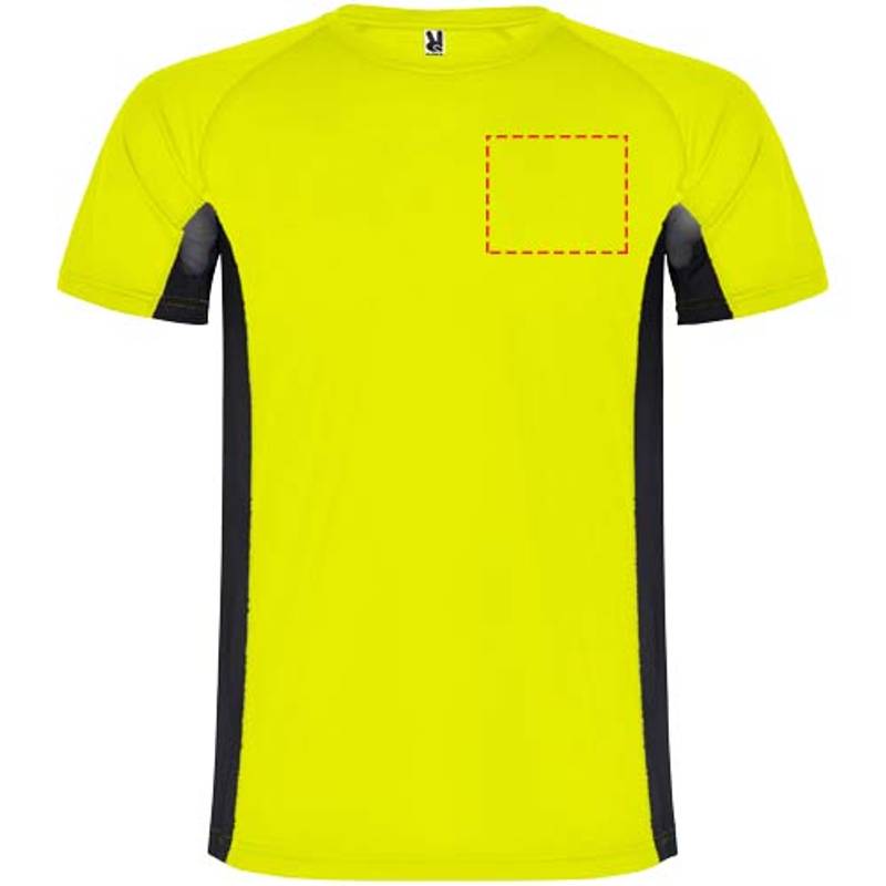 Shanghai Pánske športové tričko s krátkym rukávom, žltá fluor - čierna, S Shanghai Pánske športové tričko s krátkym rukávom, žltá fluor - čierna, S