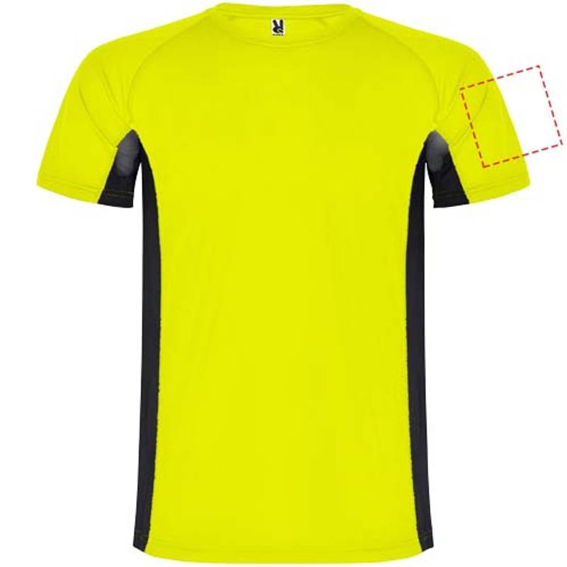 Shanghai Pánske športové tričko s krátkym rukávom, žltá fluor - čierna, S Shanghai Pánske športové tričko s krátkym rukávom, žltá fluor - čierna, S