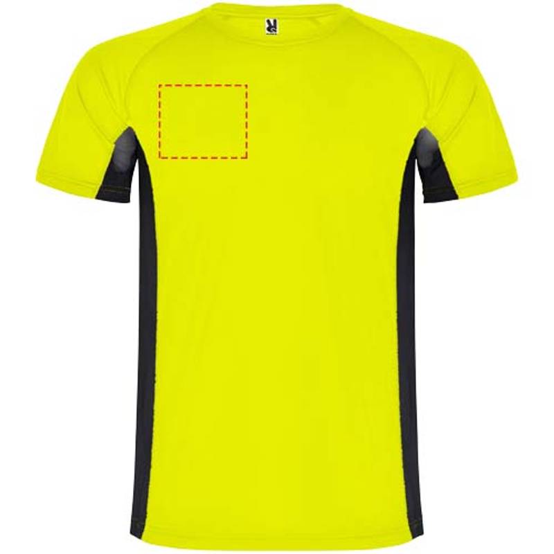 Shanghai Pánske športové tričko s krátkym rukávom, žltá fluor - čierna, S Shanghai Pánske športové tričko s krátkym rukávom, žltá fluor - čierna, S