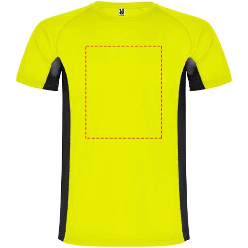 Shanghai Pánske športové tričko s krátkym rukávom, žltá fluor - čierna, S Shanghai Pánske športové tričko s krátkym rukávom, žltá fluor - čierna, S