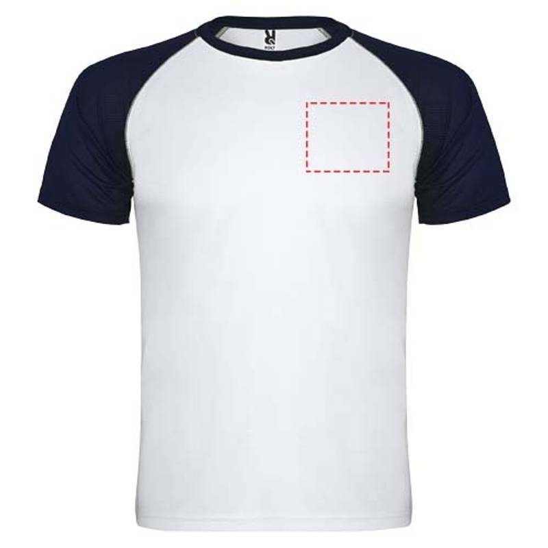 Indianapolis unisex sportovní tričko s krátkým rukávem, bílá - modrá Navy, S Indianapolis unisex sportovní tričko s krátkým rukávem, bílá - modrá Navy, S