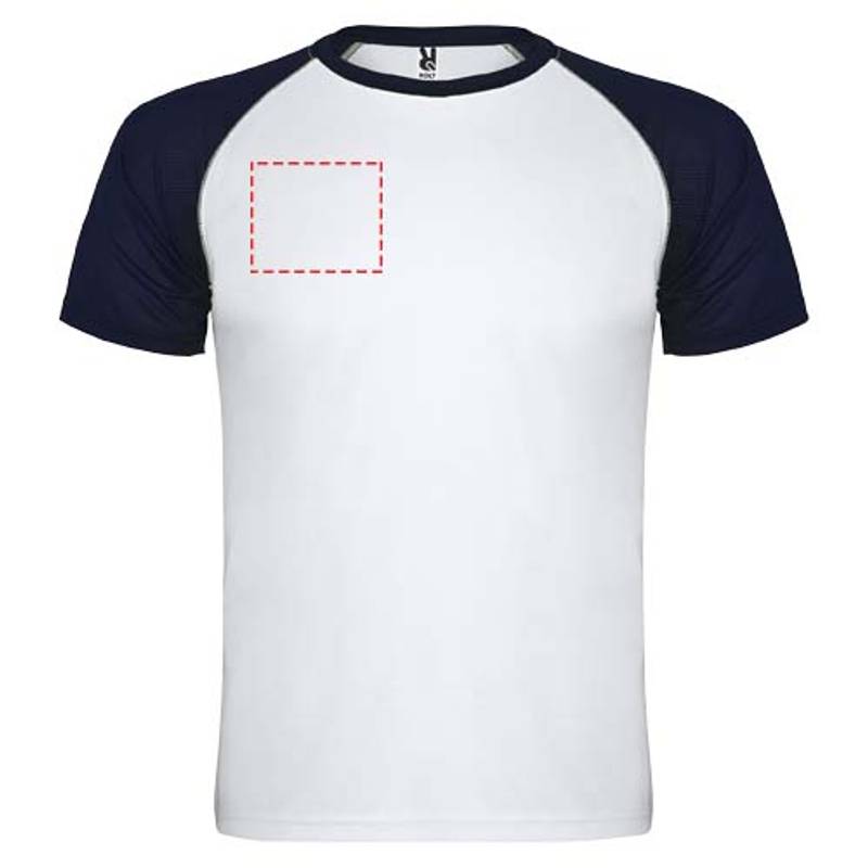 Indianapolis unisex sportovní tričko s krátkým rukávem, bílá - modrá Navy, S Indianapolis unisex sportovní tričko s krátkým rukávem, bílá - modrá Navy, S