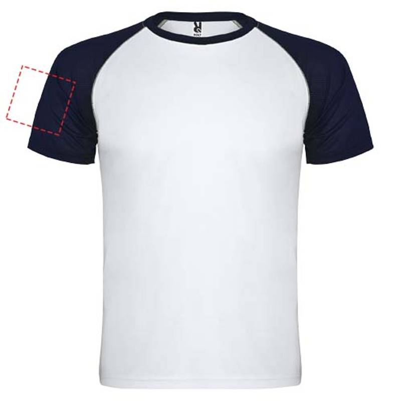 Indianapolis unisex sportovní tričko s krátkým rukávem, bílá - modrá Navy, S Indianapolis unisex sportovní tričko s krátkým rukávem, bílá - modrá Navy, S