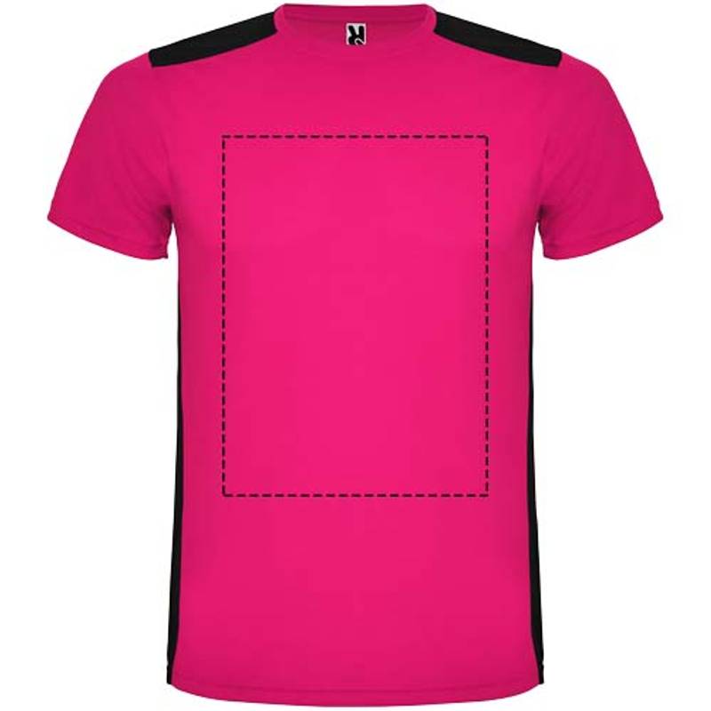 Detroit unisex sportovní tričko s krátkým rukávem, růžová - černá, S Detroit unisex sportovní tričko s krátkým rukávem, růžová - černá, S