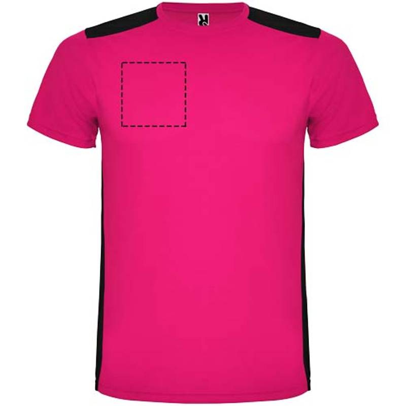 Detroit unisex sportovní tričko s krátkým rukávem, růžová - černá, S Detroit unisex sportovní tričko s krátkým rukávem, růžová - černá, S