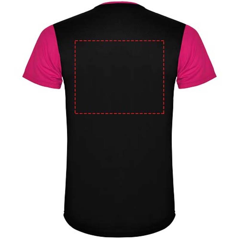 Detroit unisex sportovní tričko s krátkým rukávem, růžová - černá, S Detroit unisex sportovní tričko s krátkým rukávem, růžová - černá, S