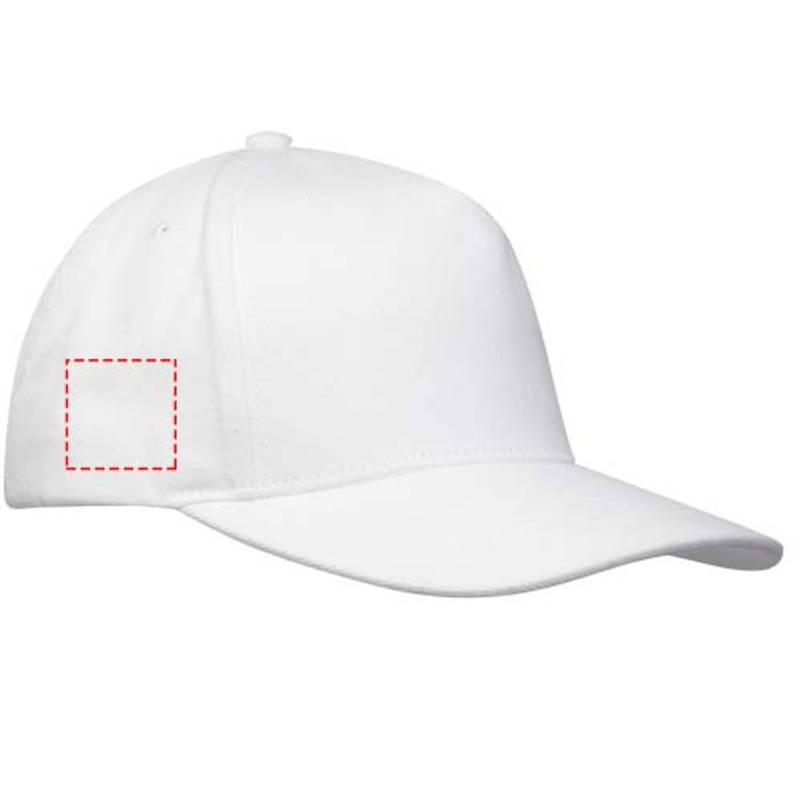 Onyx Aware™ recyklovaná čiapka s 5 panelmi, biela Onyx Aware™ recyklovaná čiapka s 5 panelmi, biela