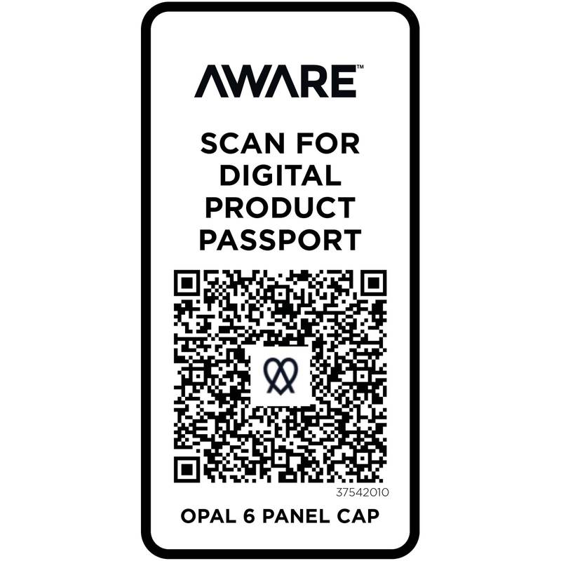 Opal Aware™ recyklovaná čiapka so 6 panelmi, biela Opal Aware™ recyklovaná čiapka so 6 panelmi, biela