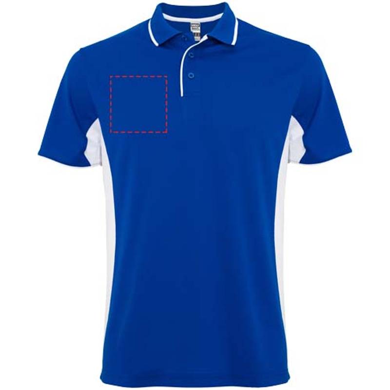 Montmelo unisex sportovní polokošile s krátkým rukávem, modrá Royal - bílá, S Montmelo unisex sportovní polokošile s krátkým rukávem, modrá Royal - bílá, S