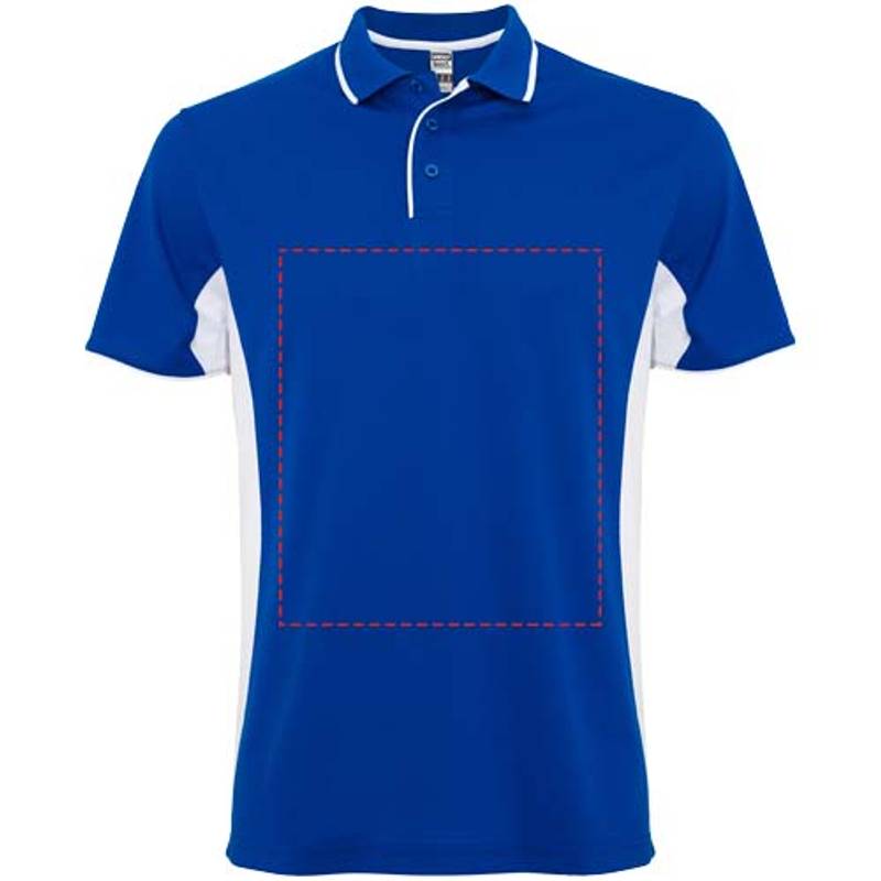 Montmelo unisex sportovní polokošile s krátkým rukávem, modrá Royal - bílá, S Montmelo unisex sportovní polokošile s krátkým rukávem, modrá Royal - bílá, S