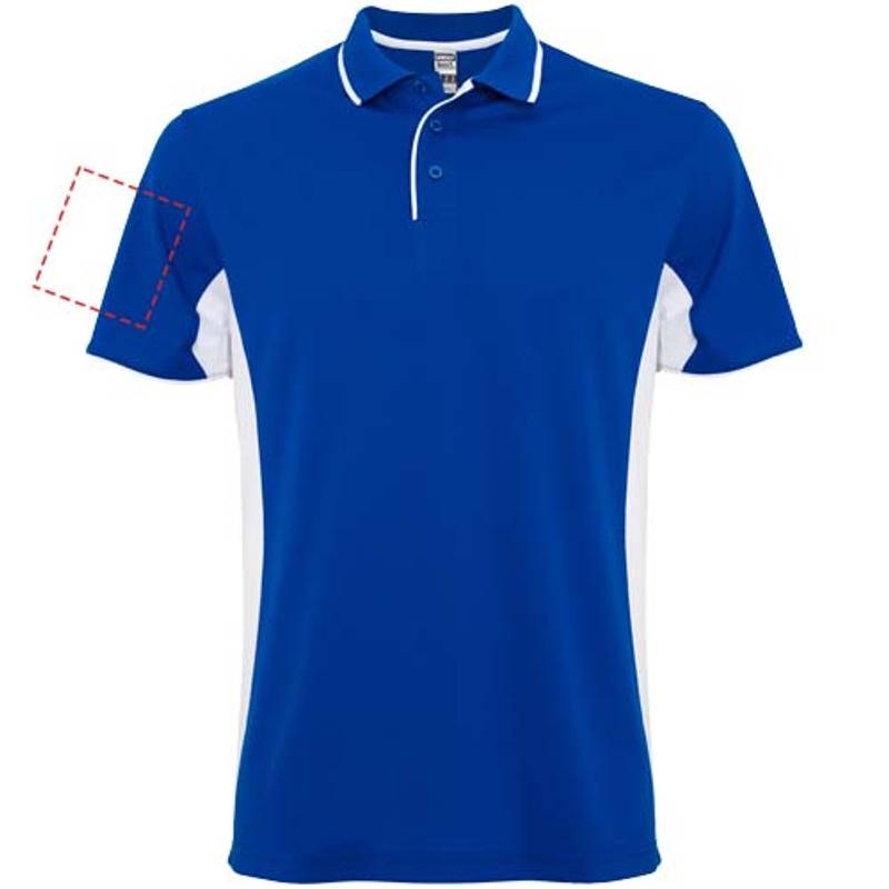 Montmelo unisex sportovní polokošile s krátkým rukávem, modrá Royal - bílá, S Montmelo unisex sportovní polokošile s krátkým rukávem, modrá Royal - bílá, S