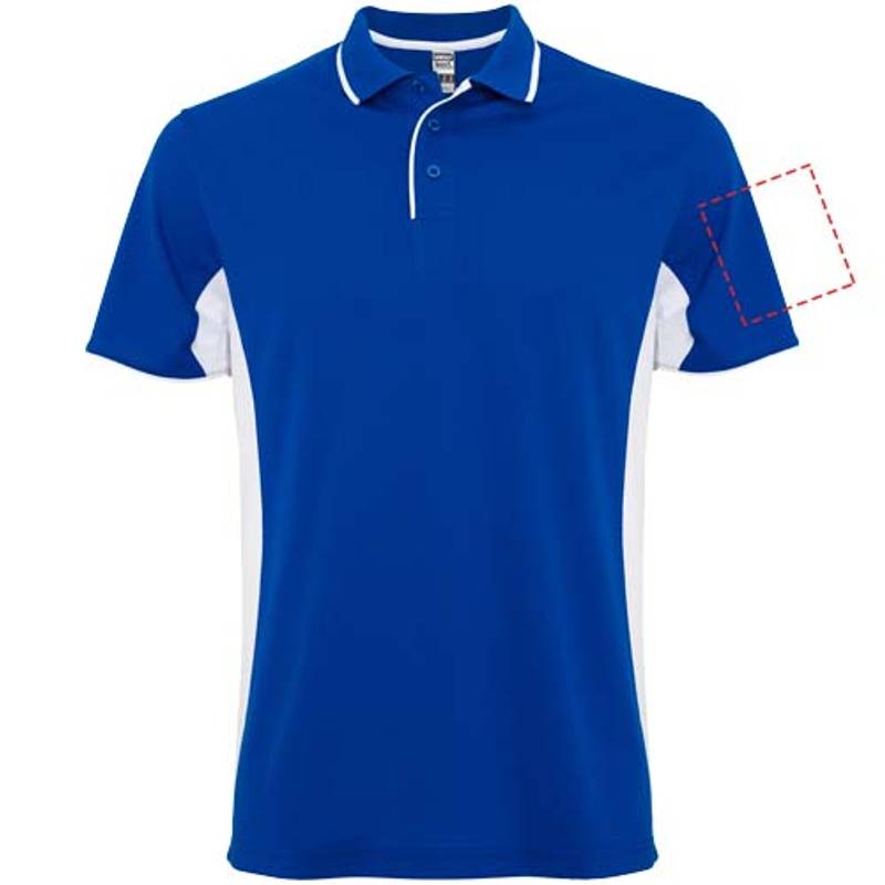 Montmelo unisex sportovní polokošile s krátkým rukávem, modrá Royal - bílá, S Montmelo unisex sportovní polokošile s krátkým rukávem, modrá Royal - bílá, S