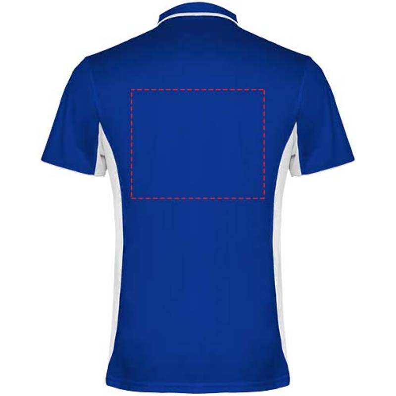 Montmelo unisex sportovní polokošile s krátkým rukávem, modrá Royal - bílá, S Montmelo unisex sportovní polokošile s krátkým rukávem, modrá Royal - bílá, S